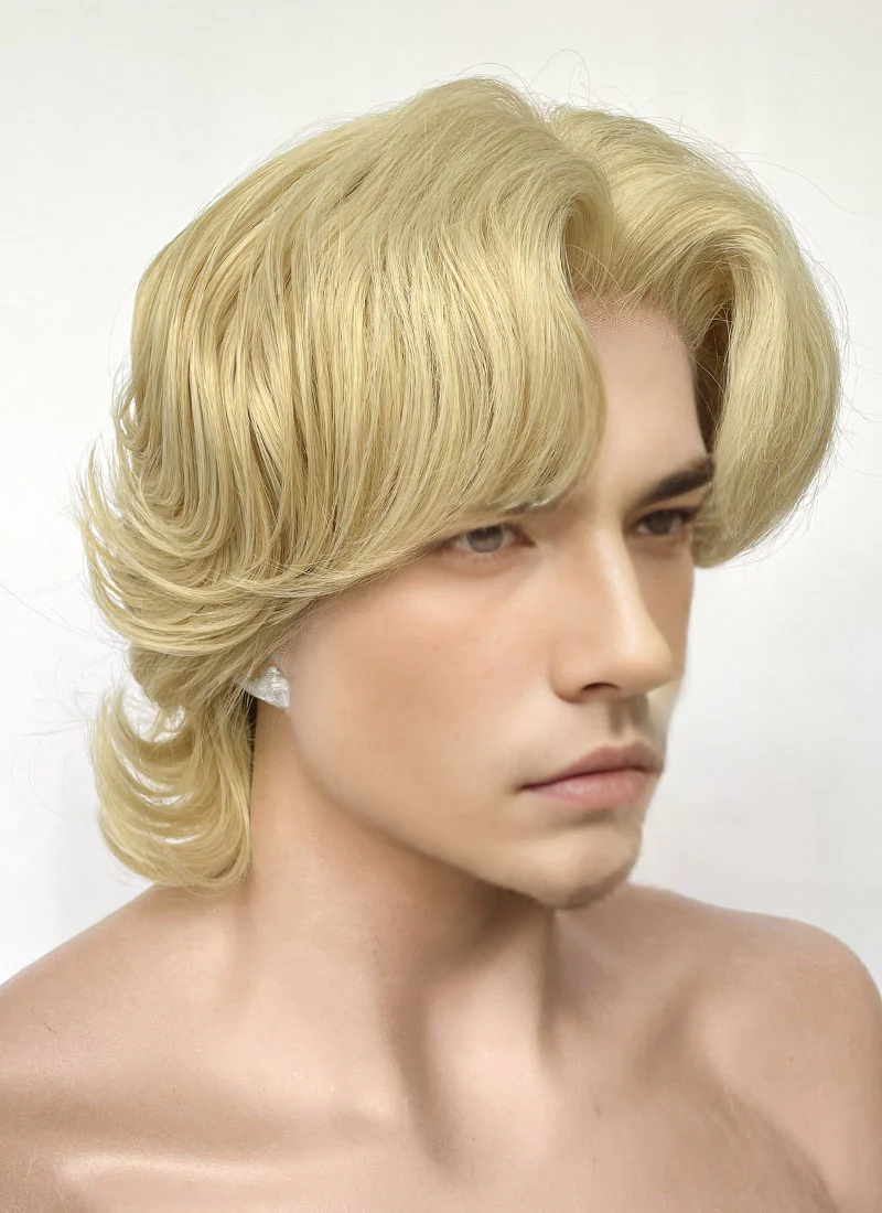 Blonde Wavy Lace Front Synthetic Men